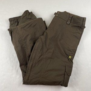 Burton Stow Cargo Snowboarding Pants Women’s S Canvas Mesh Lining Vents Brown